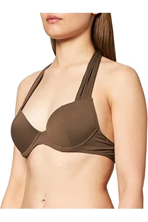 Aubade Push-Up-Bikinitop, Träger zum Binden in Rücken und Nacken, DOUCEUR DE RÊVE, Khaki, Größe: 75B, PS08