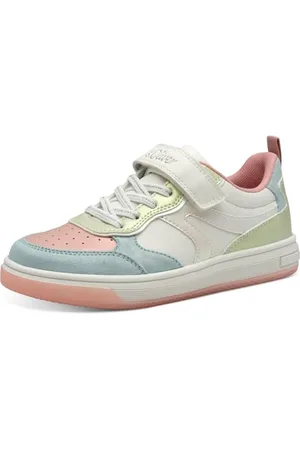 QS by s.Oliver Mädchen Sneaker flach mit Klettverschluss Bequem, (Multicolor), 35 EU