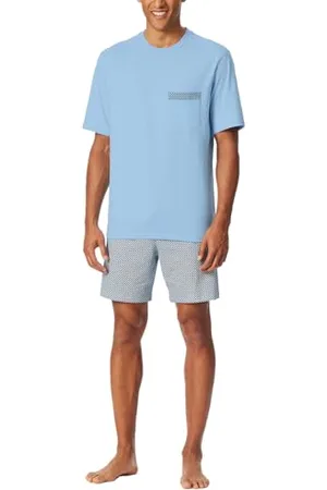Schiesser Herren Schlafanzug kurz Rundhals-Comfort Nightwear Pyjamaset, , 52