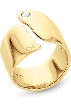 Calvin Klein Calvin Kein Klein Ring für Damen Kollektion CK CHERISHED in Gelbgold verziert mit einem Kristall - 35000663C