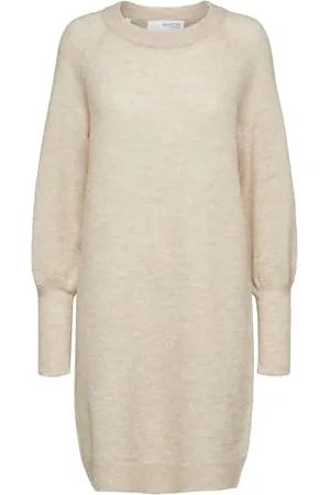 SELECTED Black Womens Birch Knit Long Dress