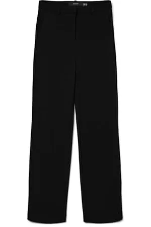 VERO MODA Legere Stoffhose Elegante Damen Stretch Culotte Gerade Business Pants, Farben: -2, Größe:L / 34L, Z-Länge:L34