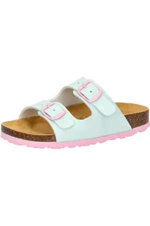 LICO Bioline Kids Pantoletten, Türkis/Rosa, 36 EU