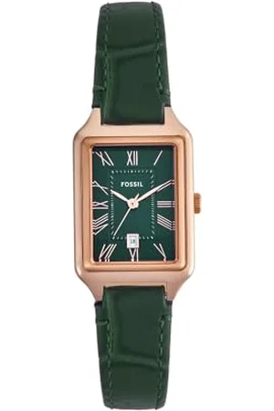 Fossil Damen Analog Quarz Uhr mit Leder Armband ES5366