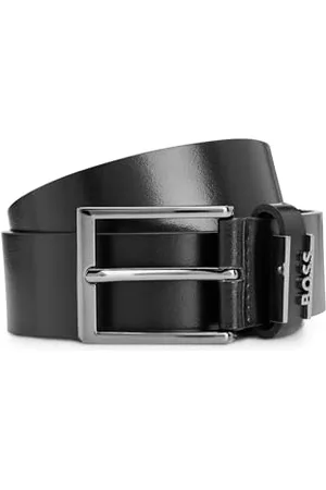 HUGO BOSS Herren Cole-Ant Sz35 Gürtel aus italienischem Leder mit Logo-Schlaufe Schwarz001 80