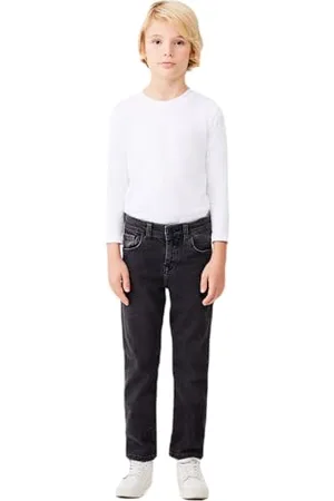 LTB Jungen-Jeanshosen Rafiel B Gerade Mittlere Taille mit Reißverschluss in Dunkelgrau - Größe 146CM