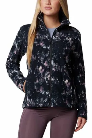 Columbia Damen Fast Trek Printed Jacket Fleecejacke mit durchgehendem Reißverschluss, Snowdrift Timberwild, S