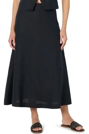THE DROP Sicily Linen Midi Skirt Midirock, , M