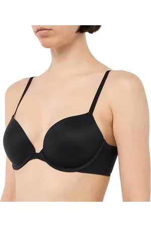 Calvin Klein Damen Plunge BH mit Push-Up, Schwarz (Black), 75B