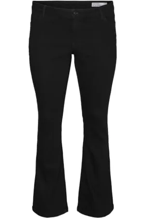 VERO MODA Damen Vmcelly Mr Flared Jeans Blk Cur Schlagjeans, , 54W x 32L