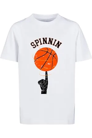 Mister Tee Unisex Kids MTK184-Kids Spinnin Tee T-Shirt, White, 110/116