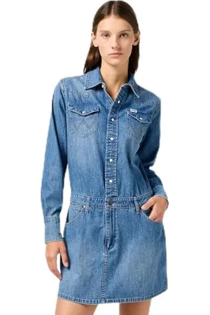 Wrangler Damen Denim Casual Dress, , XL EU