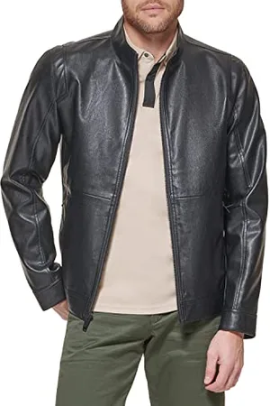 Dockers Herren The Dylan Faux Leather Racer Jacket Kunstlederjacke, , L