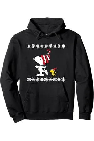 Peanuts Snoopy and Woodstock Feiertags-Skate Pullover Hoodie