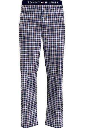 Tommy Hilfiger Herren Hose Print Stretch-Taillenbund, Mehrfarbig (Julot Check Deep Indigo), S