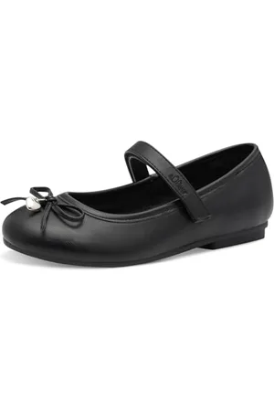 QS by s.Oliver Mädchen Ballerinas mit Schleife Bequem, (Black), 38 EU