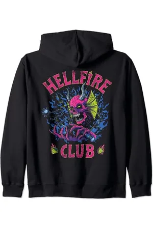 Stranger Things Hellfire Club Splash DND Dämon Hawkins im Retro-Look Kapuzenjacke