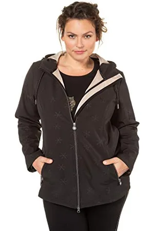 Ulla Popken Damen Softshelljacke Schneeflocke Mit Fell Jacke, , 46-48