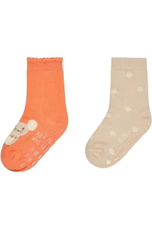 Sterntaler ABS Socken Doppelpack Motiv Maus und Blumen - Kinder Stoppersocken - ABS-Motiv auf Sohle - Krabbelsöckchen - Baby und Kinderstrümpfe, , Größe 26