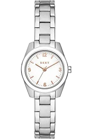 DKNY Damenuhren Soho, Dreizeiger Uhrwerk, 34mm / Stahl Edelstahlgehäuse mit Edelstahlarmband, NY2342