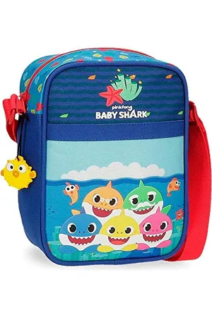 Baby Shark Happy Family Umhängetasche Blau 15x19x10 cms Polyester