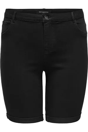ONLY Damen Carthunder Life Reg Long Shorts DNM Noos Jeans|Knielang|Slimfit|Mid Waist, , 48 EU