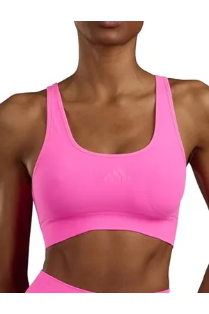 adidas Damen Scoop Lounge Bra Active Seamless Micro Stretch Sport-BH, Undurchsichtige, Lucid pink, XS