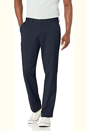 Nautica Herren Klassische Passform, Flache Vorderseite, Stretch, solide Chino Deck Lässige Business-Hose, Marineblau , 34 W/32 L