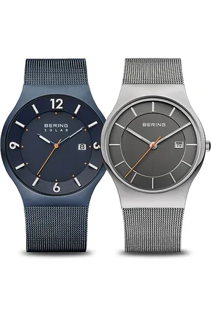 Bering Herren Uhr Solar Movement - Solar Collection mit Edelstahl und Saphirglas 14440-393 5 ATM & Herren Uhr Quarz Movement - Classic Collection mit Edelstahl und Saphirglas 11938-007 3 ATM
