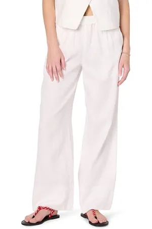 THE DROP Bonni Pull On Linen Pant Hose, , XXL Große Größen