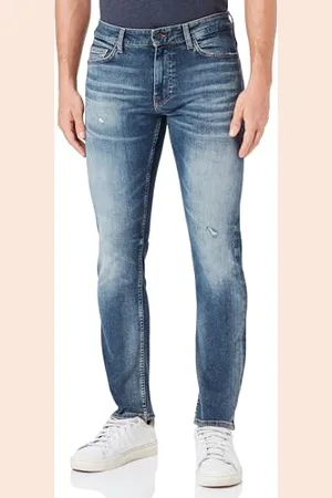 HUGO BOSS Herren Delaware BC-C Blaue Slim-Fit Jeans aus bequemem Stretch-Denim, ,33W / 36L
