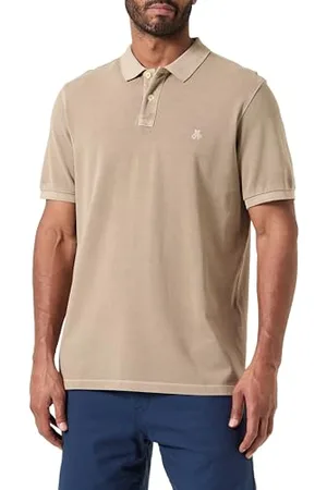 Marc O’ Polo Marc OߴPolo Herren Kurzarm-Poloshirt aus Bio-Baumwolle Regular Fit, Beige (Charleston Gray), M
