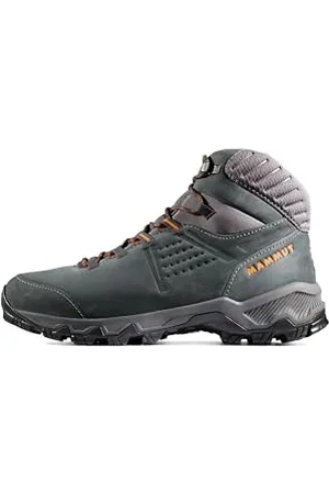 Mammut Mercury IV Mid LTH Men | Wanderschuhe für Herren, Trekkingschuhe mit Vibram Sohle, Outdoor Schuhe, Leichte Bergschuhe, Freizeitschuhe für Hiking und Trekking | Black-Hot Red, 6.5