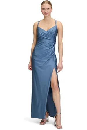 Vera Mont Damen Abiballkleid figurbetont Hushed Blue,40