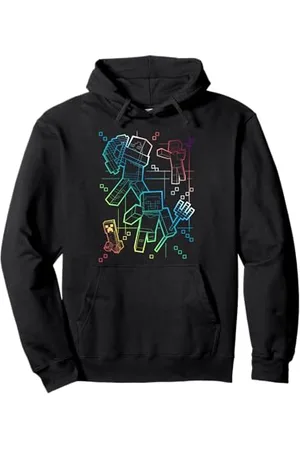 Minecraft Group Shot Rainbow Collage Pullover Hoodie