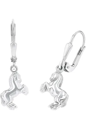 Amor Ohrhänger für Mädchen aus 925er Sterling in Form eines Pferdes, 2,6 cm, , Pferd, Kommt in Schmuck Geschenk Box, 2021278
