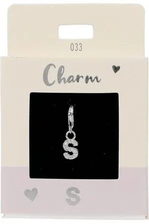 Depesche 11785-033 Charms Express yourself - Anhänger für Halsketten und Armbänder, Buchstabe S, versilbert, als kleines Geschenk