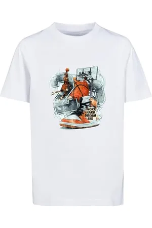 Mister Tee Unisex Kids MTK186-Kids Vintage Ballin Tee T-Shirt, White, 110/116