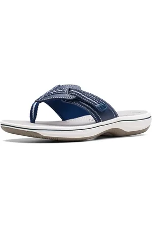 Clarks Brinkley Jazz Flip Flop für Damen, 35 EU, Navy Synthetic