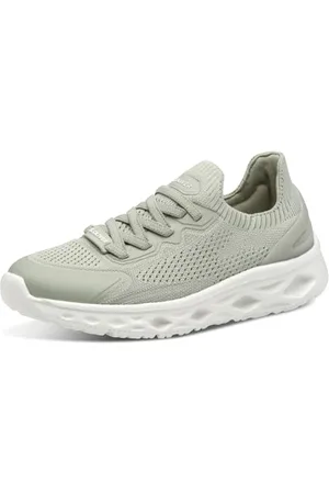 QS by s.Oliver Mädchen Sneaker flach mit Chunky-Sohle Sportlich, Grün , 37 EU