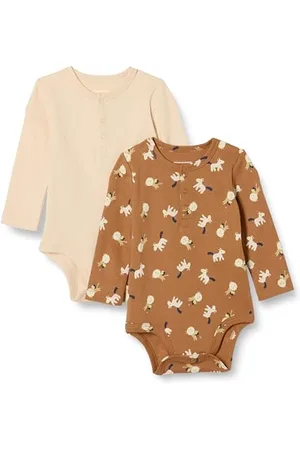 Amazon Unisex Baby Henley Bodys mit langen Ärmeln, 2er-Pack, , 24 Monate