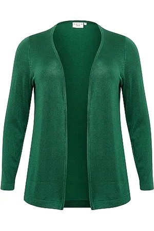 Kaffe Strickjacke KCfarsia Strickjacke Große Größen Damen Langarm V-Ausschnitt Cardigan M