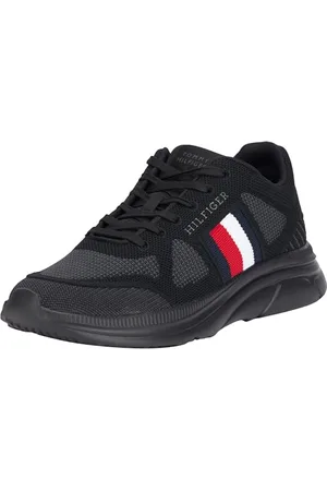 Tommy Hilfiger MODERN RUNNER KNIT EVO ESS Mittelhoher Schnitt (Schuhe) Herren, (Black), 40 EU