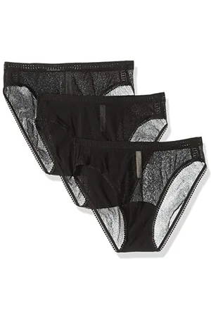 On Gossamer Damen Gossamer Netzstoff mit hohem Schnitt Slip, , 46 (3er Pack)