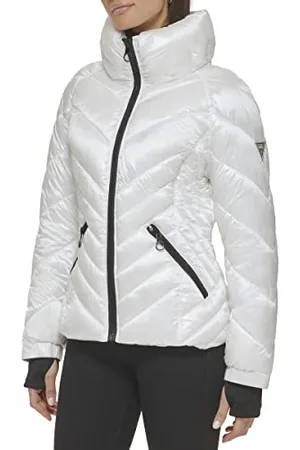 Guess Damen Puffer Storm Cuffs - Steppjacke Übergangsjacke, , M