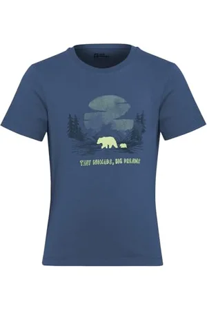 Jack Wolfskin Unisex Kinder Graphic Cotton Kids T-Shirt, , 128 EU