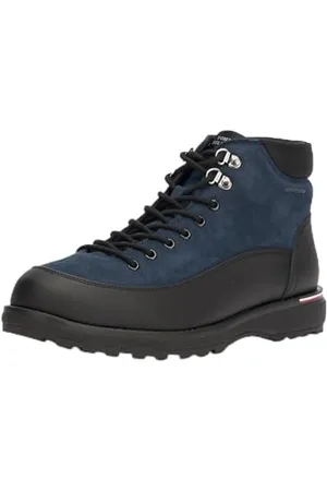 Tommy Hilfiger Herren Boots Corporate Outdoor Nubuck Boot aus Leder, Blau (Desert Sky), 44
