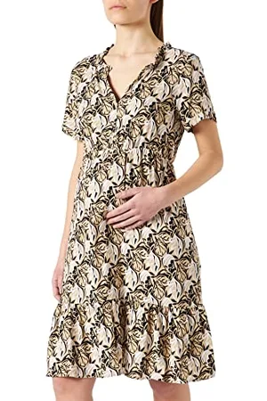 ESPRIT Damen Jurk geweven verpleegkundige korte mouwen all-over print Kleid, , 36 EU