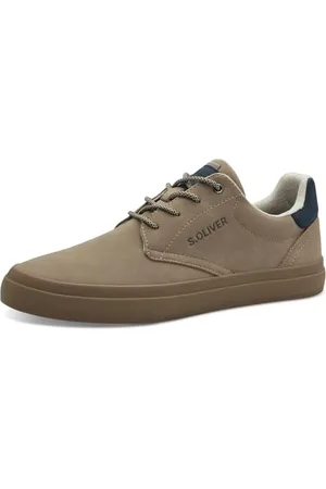 QS by s.Oliver Herren Sneaker flach Low Top Freizeit, Braun , 41 EU