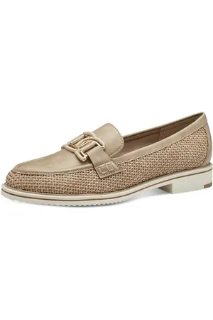 Marco Tozzi Damen Slipper mit Blockabsatz Elegant, Beige , 39 EU